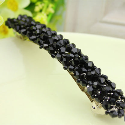 Four Rows Of Crystal Hair Clips Spring Clips