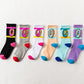 New Women Fashion Cotton Socks Cake Donut Funny Novelty Socks Men Doughnuts Food Crazy Street Socks Teen Funky Sock Fun
