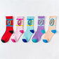 New Women Fashion Cotton Socks Cake Donut Funny Novelty Socks Men Doughnuts Food Crazy Street Socks Teen Funky Sock Fun
