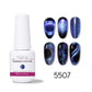 itube store chameleon cat eye gel polish bottle with six blue and purple magnetic nail designs