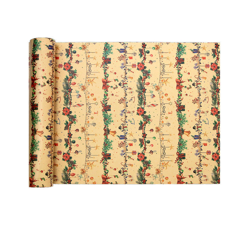 Yellow Cowhide Gift Wrap Paper Christmas Printed Gift Paper