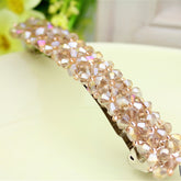 Four Rows Of Crystal Hair Clips Spring Clips