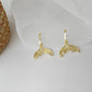 Mermaid Tail Rhinestone Pearl Ear Studs Earrings