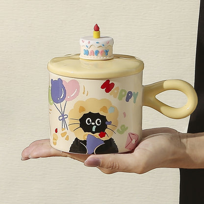 Gift Box With Hand Gift Birthday Gift Breakfast Cup