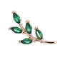 Emerald Leaves Ear Studs Olive Earrings