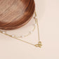 Simple Pearl Double Layer Choker Fashion Gold Color Necklaces Chain Small Bow Pendant Necklace Jewelry Gifts For Women Fashion Jewelry Valentine&