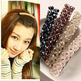 Four Rows Of Crystal Hair Clips Spring Clips