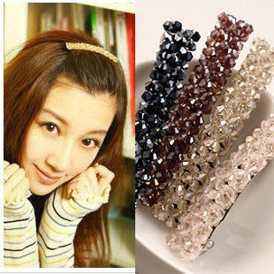 Four Rows Of Crystal Hair Clips Spring Clips