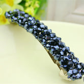 Four Rows Of Crystal Hair Clips Spring Clips