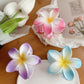 Muweordy Plumeria Hair Clips Flower Hair Clip Trendy Hair Claw Clip Popular Hair Catch Korean Hair Accessories For Women