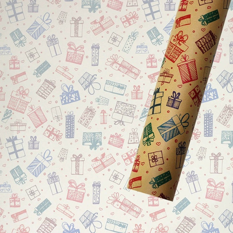 Yellow Cowhide Gift Wrap Paper Christmas Printed Gift Paper